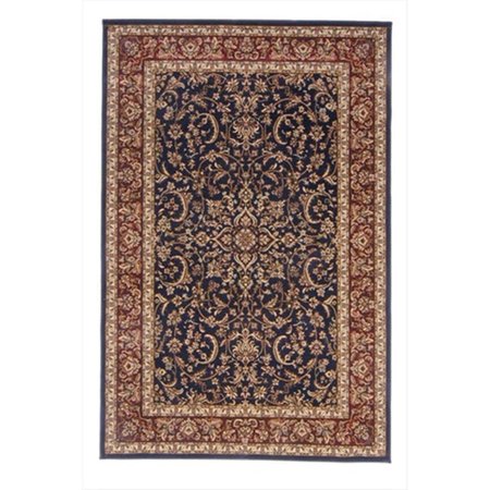 AURIC 1318-1541-NAVY Noble Rectangular Navy Traditional Italy Area Rug, 5 ft. 5 in. W x 8 ft. 3 in. H AU2643555
